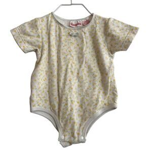 Vintage yellow floral bodysuit